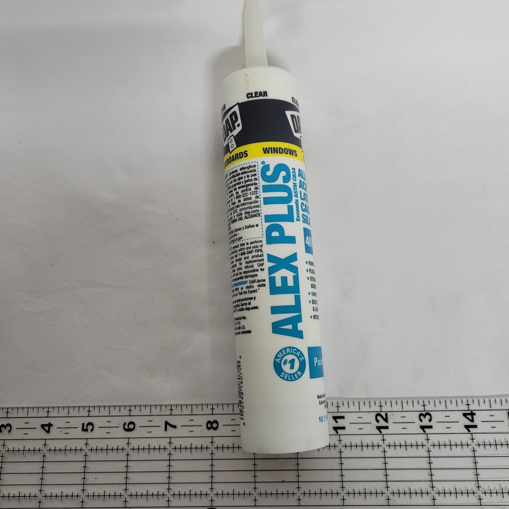 DAP Alex Plus Acrylic Latex Caulk with Silicone Clear 10.1oz 18071